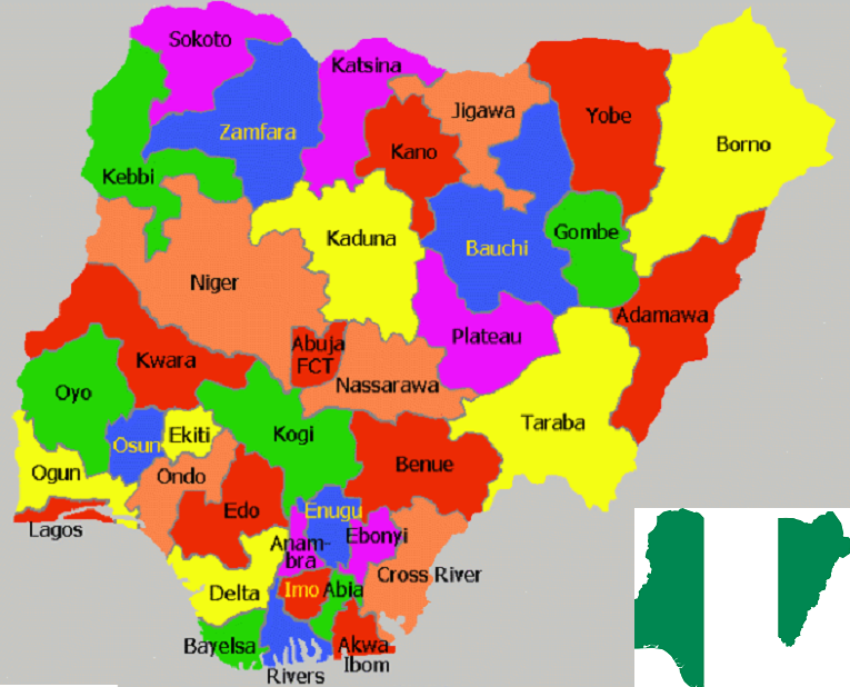 map of nigeria