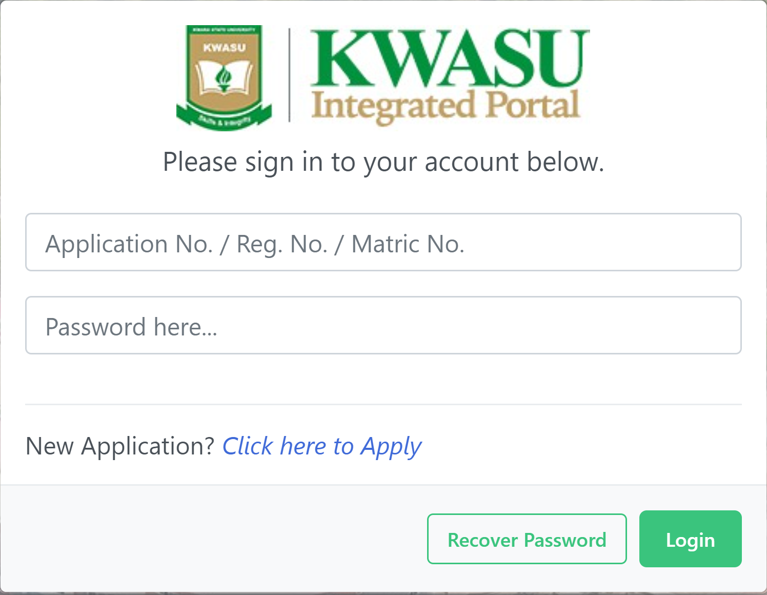 KWASU Portal