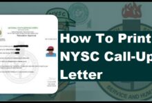 How to Print NYSC Call-Up Letter